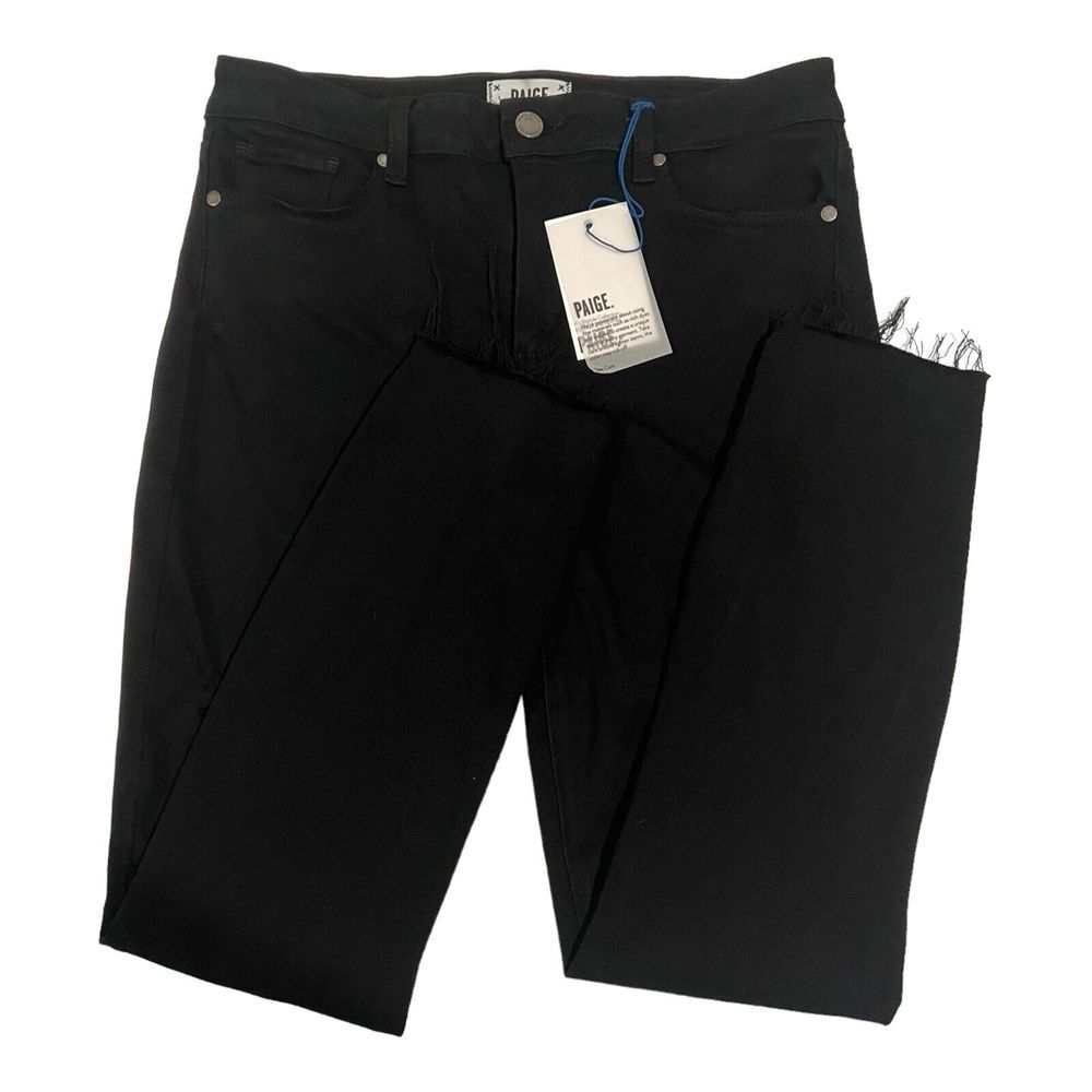 PAIGE Women's Verdugo Ankle Raw Hem Nisha Night Destructed Jeans Size 30 NWT
